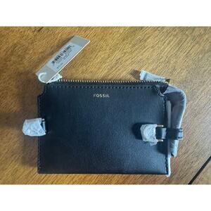 Fossil Kier Card Case Black Leather Card Case – New With Tags